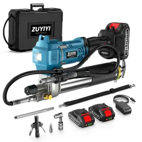 Egx1695 Zuyiyi Electric Grease Gun 12000psi Cordless With 2 2.0ah Batteries B