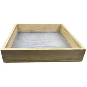 Zysm 090730028881 Sifter For Garden 14.96 Inch Hand Held Multi-purpose Wood Compost Soil Screen Di