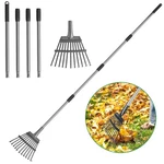Greatbuddy Adjustable Leaf Rake, 8'' Wide Metal Perfect For Silver. Fixed Price $37.99.