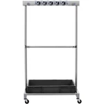 Vevor Garden Tool Organizer, 10 Slots With Hooks, Yard Tower Rack Whee. Fixed Price $71.78.
