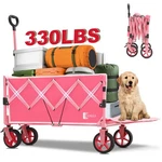 226.8L Folding Utility Heavy Duty Lightweight Wagon With Brakes For Garden. Fixed Price $45.00.