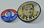 Stand Up For America Wallace President Flash Back (2) Political Campaihn Pin. Fixed Price $20.00.