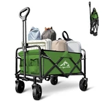 Foldable Wagon Cart Collapsible Heavy Duty 220LBS Portable Green Voysign Wheels. Fixed Price $59.99.