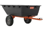 Agri-fab 45-0553 Utility Poly Cart, 18" 16"X6.5" Tires, 18CU Ft, Orange/black. Fixed Price $645.39.