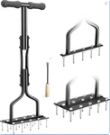 Lawn Aerator, Manual Tool With 15 Pieces Solid Steel Spikes. Fixed Price $28.99.