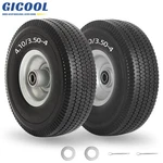 4.10/3.50-4 Flat Free Tire & Wheel For Hand Truck Garden Wagon Cart 2 Pack. Fixed Price $32.99.