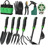 Garden Tools Set -11-PIECE Heavy Duty Kit With Ergonomic Handles, Rust. Fixed Price $46.99.