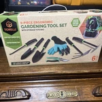 Torelli 9 Piece Gardening Set Of 6 Ergonomic W/storage Bag, 2 Gloves. Fixed Price $31.49.