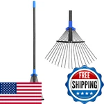 Oliynedy Adjustable Metal Leaf Long Handle Garden Rakes For Lawns Heavy. Fixed Price $47.27.