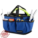 Housolution Garden Tote Bag, 14" Tool Storage Organizer Blue Wear-resistant. Fixed Price $44.99.