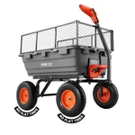 Vevor Garden Dump Cart 1200LBS Poly With 2-IN-1 Handle & Storage Fence. Fixed Price $234.99.