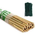 Swangsa 40 Pack Bamboo Stakes For Plant, Sticks Feet, Green. Fixed Price $43.85.