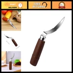 Coconut Meat Remover Tool - Durable Wooden Handle & Stainless Steel Scraper Knif. Fixed Price $34.99.