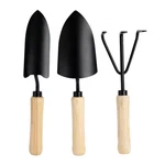 Anvil Wood Handle Garden Tool Set 3-PIECE Trowel Transplanter Cultivator. Fixed Price $15.11.