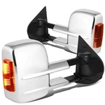 Dna Motoring TWM-003-T666-CH-AM Chrome Manual Towing Mirrors+led Amber Turn S.... Fixed Price $148.62.