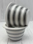 Hearth & Hand Magnolia Ticking Stripe Melamine Dip Bowls Set 2 Blue Black. Fixed Price $17.50.