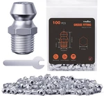 1/4"-28 Zerk Grease Fittings, Sae Nipples With Straight,. Fixed Price $25.99.