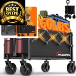 Yozoia Wagons Carts Foldable, Lightweight Portable Utility 100L, Black. Fixed Price $51.29.
