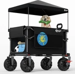 Portal 350L Collapsible Wagon Cart Removable Canopy 270LB Folding Utility Black. Fixed Price $159.00.