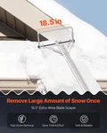 Snow Roof Rake, 18.5 Aluminum Blade, 5.2-30 Ft Adjustable Scraper. Fixed Price $132.69.