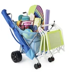 Seina Steel Framed Collapsible Versatile Garden Cart Beach Sand Cruiser Blue. Fixed Price $79.90.