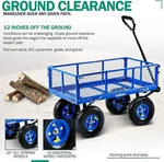 Landworks 400 Lb. Capacity Heavy-duty Utility Cart Wagon TRI-2103Q044A Blue. Fixed Price $125.62.