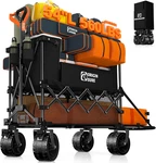 400L Double Decker Wagon Collapsible With 54" Tailgate, 560LBS Heavy Duty. Fixed Price $205.99.