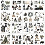 Dispowreath 16 Sheets Christmas Rub On Transfers For Crafts Furniture 5.9X5.9". Fixed Price $26.66.