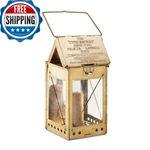 Kings County Tools Candle Lamp - Vintage Style Folding Brass Camping Lantern Wit. Fixed Price $54.07.