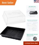 Durable 3-PIECE Seed Starter Tray Set With Adjustable Vents & Humidity Domes. Fixed Price $46.50.