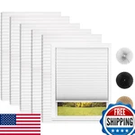 Changshade 6 Pack Temporary Shades, Pleated Paper Blinds For Indoor Windows Cut. Fixed Price $67.40.