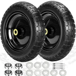 13" Flat Free Wheels Replacement For Gor Garden Cart Tires, 4.00-6 Solid Tire.... Fixed Price $50.29.
