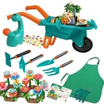 Qtioucp 16PCS Kids Gardening Tools Outdoor Toys Set Backyard Play With Wheelbarr. Fixed Price $39.40.