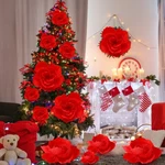 Humyoun Giant Paper Flowers Artificial Large Decoration Handcrafted Red 24 Pcs. Fixed Price $47.83.