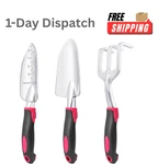 Mecheer 3 Pack Garden Tools Set Shovel Trowel Rake Aluminum Red. Fixed Price $16.55.