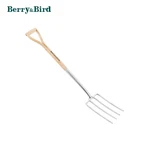 Berry&bird Gardening Digging 43.9"STAINLESS Steel Pitchfork Ash Wood Handle. Fixed Price $59.39.