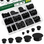 Tanbupu 200PCS 9 Sizes Nylon Plastic Hole Plugs 1/5" 1/4" 5/16" 3/8" Black. Fixed Price $13.35.