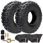 2PACK Universal 4.10/3.50-4 Tire With Inner Tube Lawn Mower Cart Wheelbarrow Atv. Fixed Price $58.55.