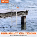 3-STEP Removable Dock Ladder, 500 Lbs, Aluminum, Non-slip, For Boat/pool/marine. Fixed Price $96.99.