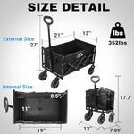 Sailary Collapsible 352LBS Capacity Large Wagons Carts VS23FW05-01 Black. Fixed Price $39.35.