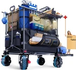 Vic 680LBS Super Cart & Table 1=5 Set, 480L Mega Capacity Extra Large, Black. Fixed Price $194.64.