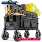 All-terrain Beach Wagon With 9X3.5IN Big Inflatable Rubber Wheels For Sand, 240L. Fixed Price $253.09.