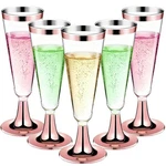 Guanqiao 40X Clear Plastic Champagne Flutes, 5.5OZ Disposable Stemless Wine Glas. Fixed Price $32.18.