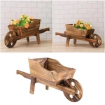 1PC Wooden Cart Flowerpot Creative Garden Household Plants Wheelbarrow Decor. Fixed Price $44.99.