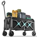 Folding Wagon 350LBS Portable Lightweight Black Sunnyfeel Foldable Carts. Fixed Price $59.99.