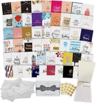 Dessie 60 Unique Birthday Cards Assortment 5X7 With Generic Greetings. Fixed Price $14.99.
