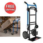 4-IN-1 Quick Change Hand Truck Dolly Cart Heavy-duty With 10" Solid Rubber Wheel. Fixed Price $235.86.