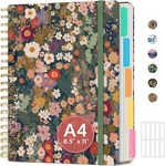 Large Spiral Notebook With Dividers & Tabs, 8.5" X 11" Hardcover Subject. Fixed Price $29.99.
