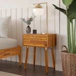 Bme Alden Solid Wood Nightstand/side Table/end Table, Fully 1-DRAWER, Caramel. Fixed Price $118.32.