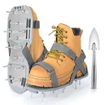 Medium Gray Preassembled Lawn Grass Aerator Shoes Soil Yard Patio Tool. Fixed Price $39.78.